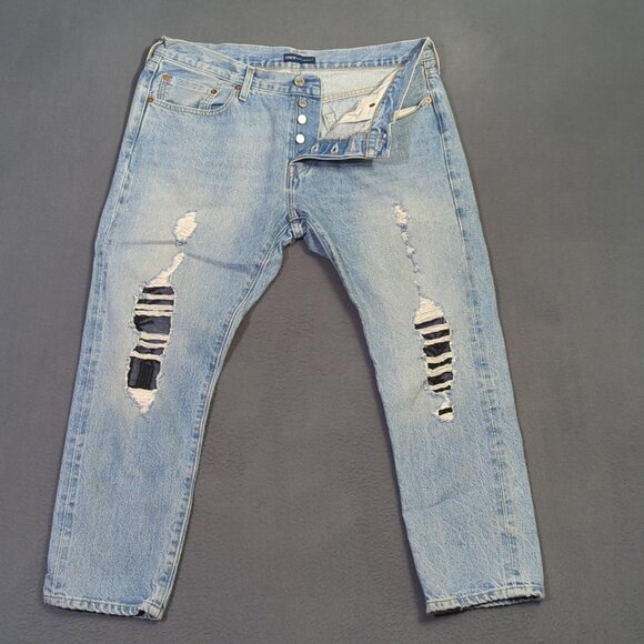 Levi's Made And Crafted Selvedge Jeans Women's 32 Fits 34x25 Blue 501 Taper - Picture 2 of 16